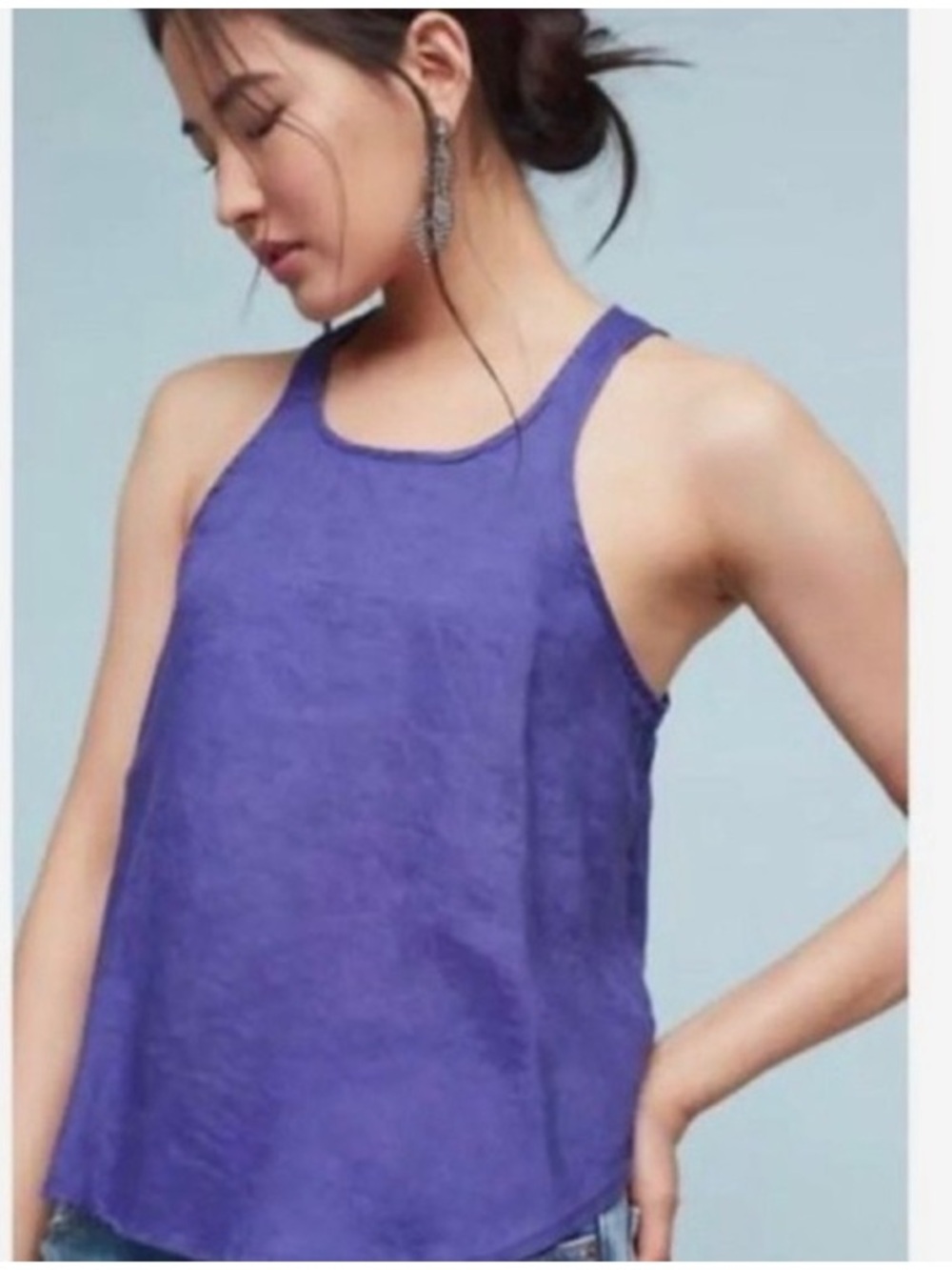 Anthropologie | Maeve | Sleeveless Linen Swing Top Size S